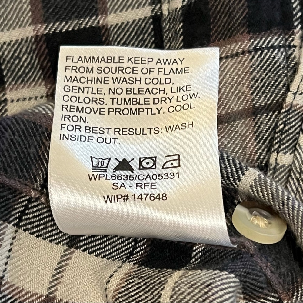 Men’s Woolrich Button Down Long Sleeve Plaid Shirt L Checkered Check Vintage - Picture 7 of 12